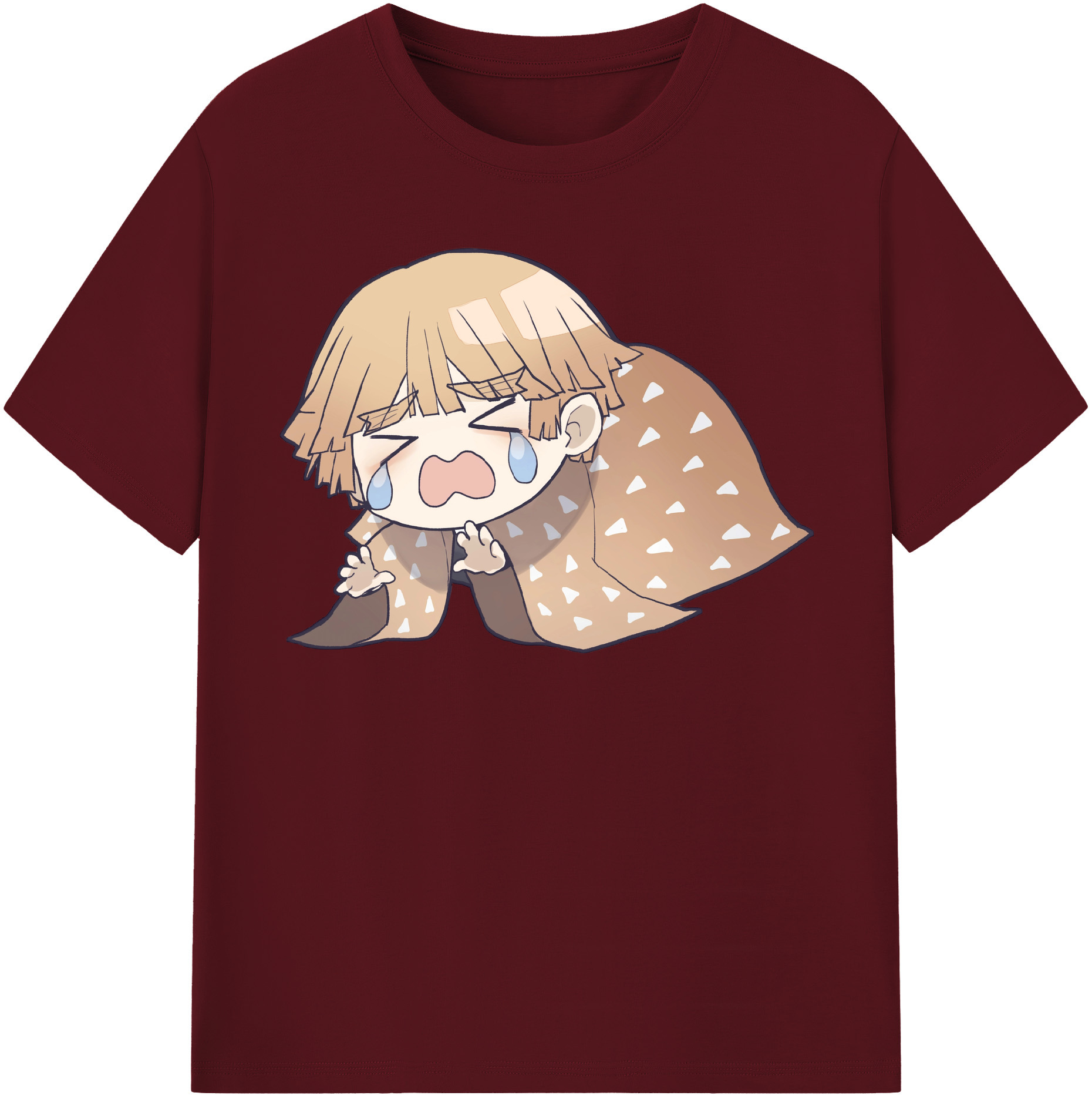 （画像用） 鬼滅の刃（きめつのやいば）我妻 善逸／あがつま ぜんいつ Agatsuma Zenitsu 綿100％半袖Tシャツ（フロントプリント）